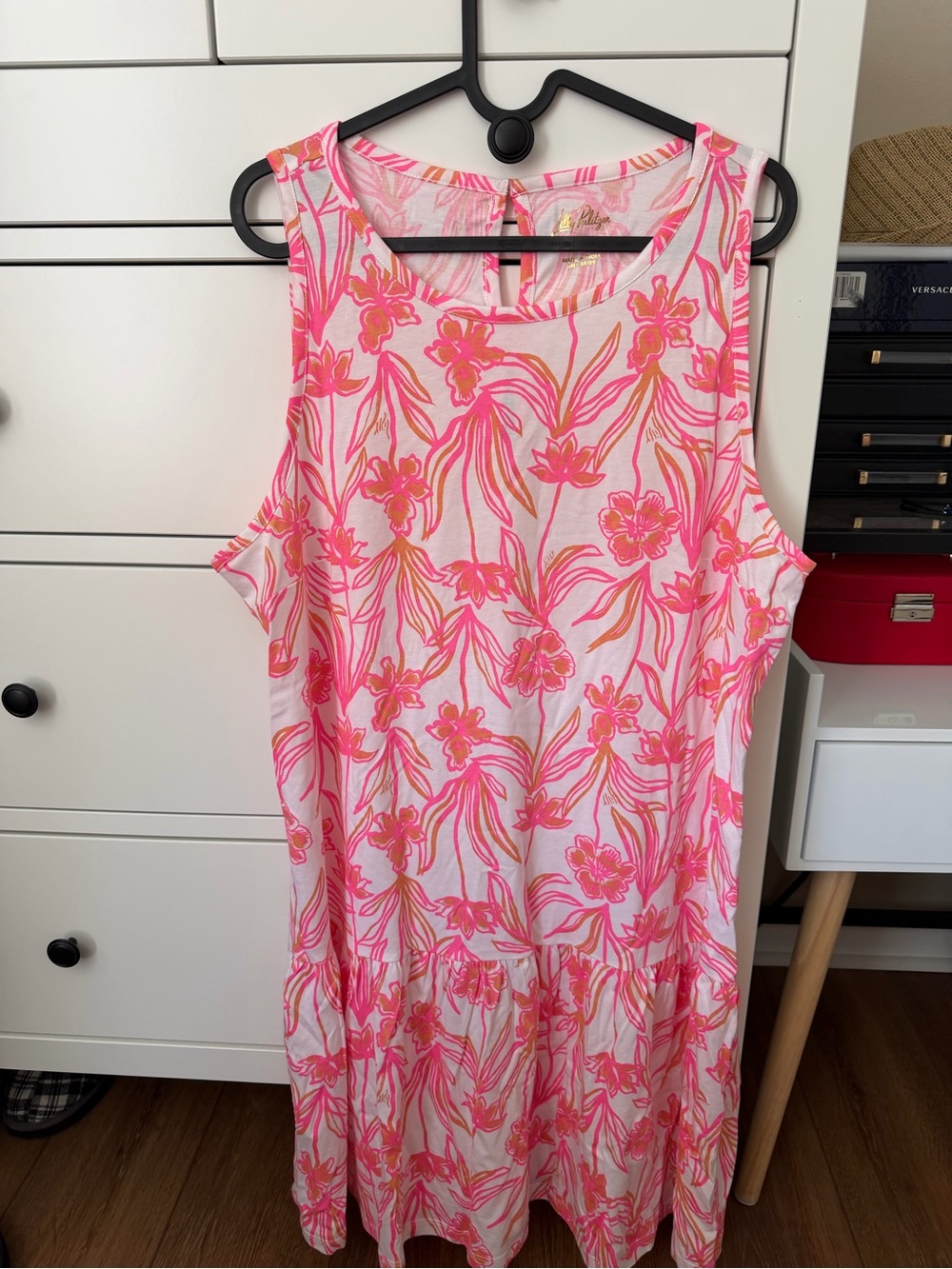 Lilly Pulitzer Dixi Dress Sunset Orange Budding Romance NWOT XL - Picture 3 of 7